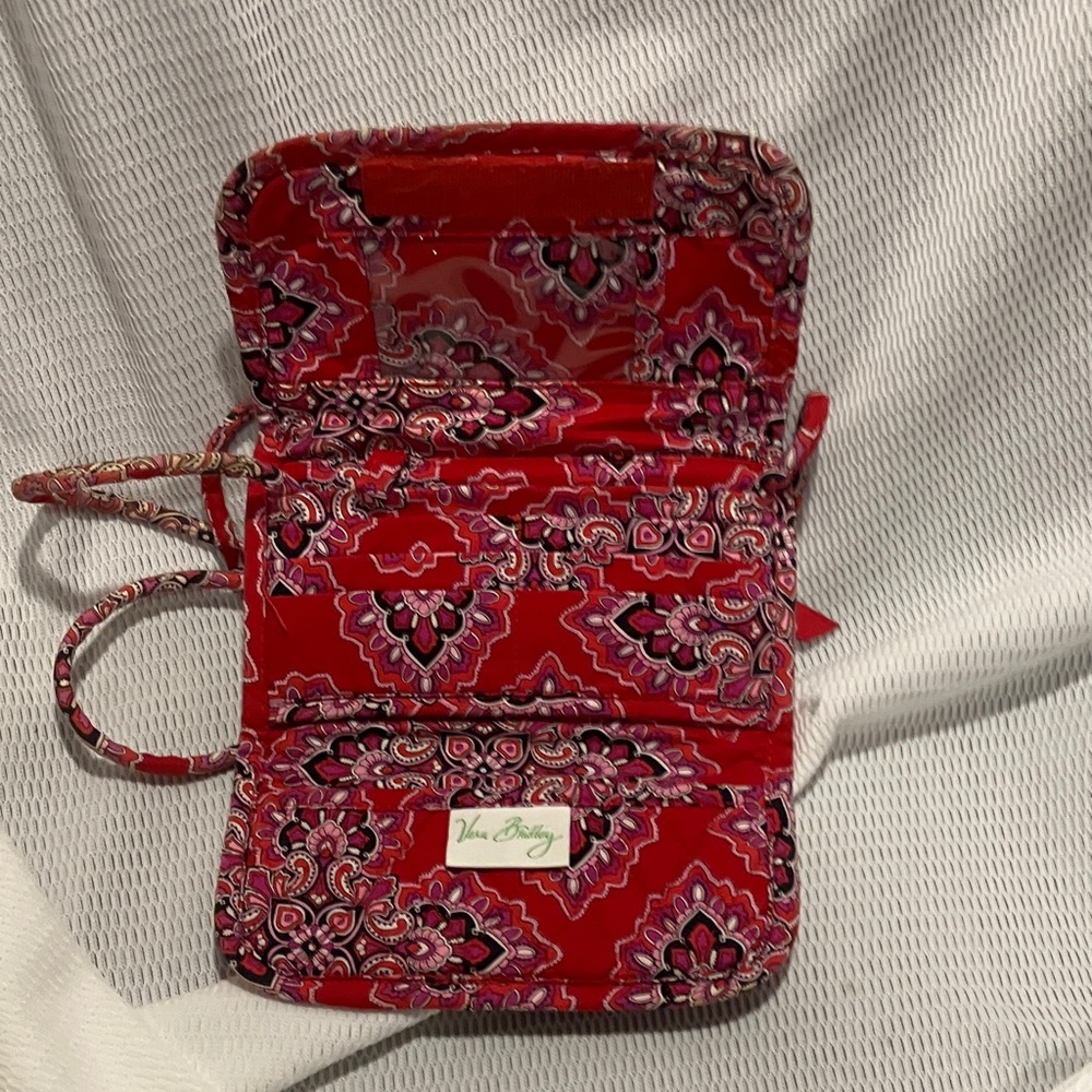 Vera Bradley Red Paisley Quilted Crossbody Bag - Picture 3 of 5
